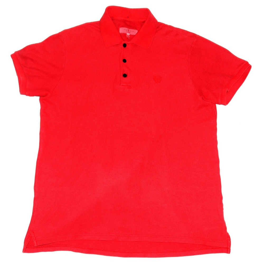 SOLD Rag & Bone New York Men's Short Sleeve Salmon‎ Red Polo Shirt Size Large